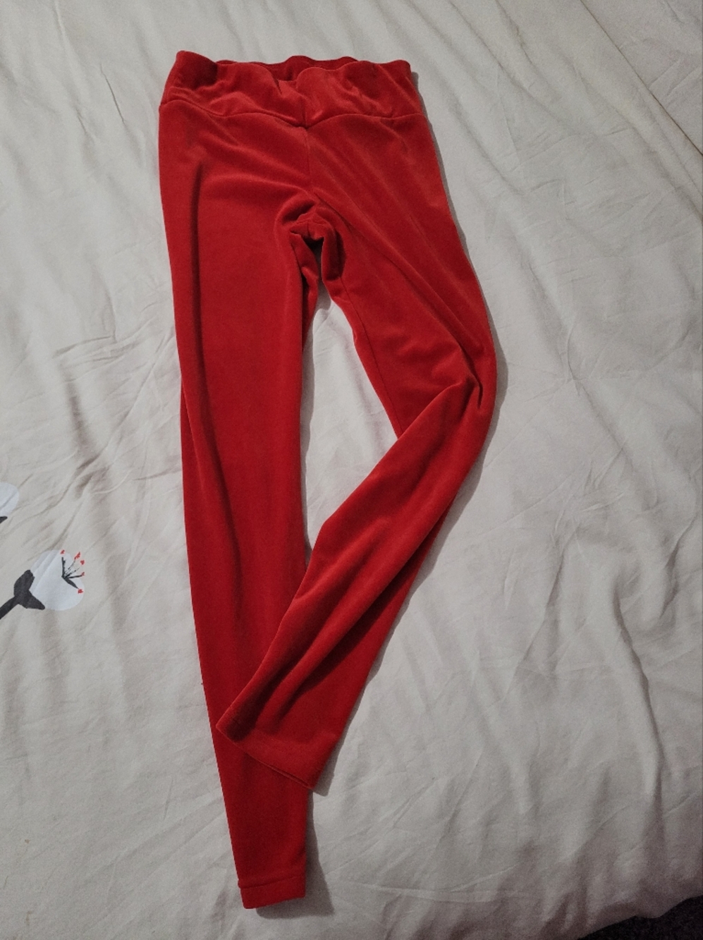 No Boundaries Red Velvet Leggings